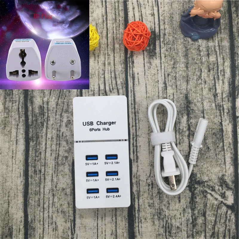 USB зарядное устройство EU/US/UK Plug 6 несколько портов Wall 3.5A 1,2 M Адаптер для карт памяти мобильный телефон планшет зарядное устройство для iPhone iPad