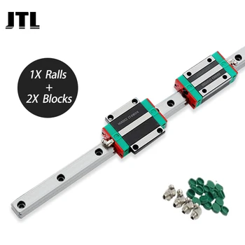 

HGH25 Linear Guide Rail width 25mm length+ 2PCS HGH25CC Slide Block Carriages for xy table cnc parts
