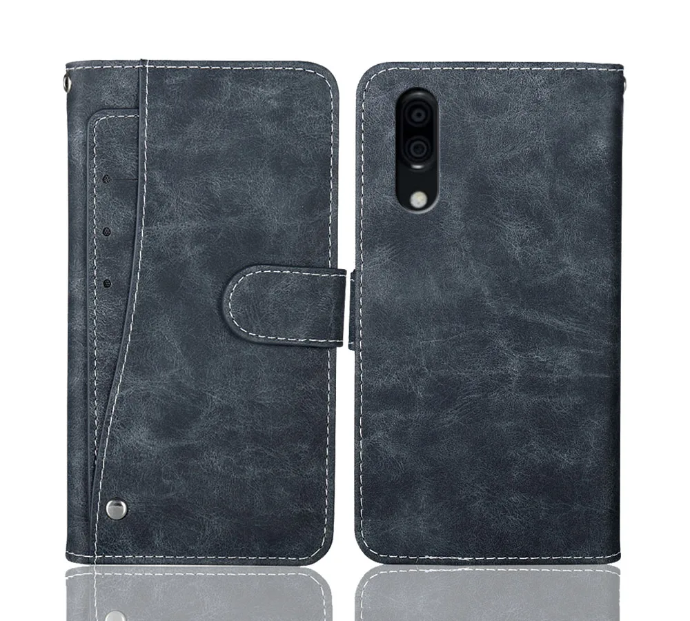 

Luxury Wallet Sharp Aquos C10 Case 5.5" Vintage Flip Leather Cases Business Protective Cover With Front Card Slots Phone Book