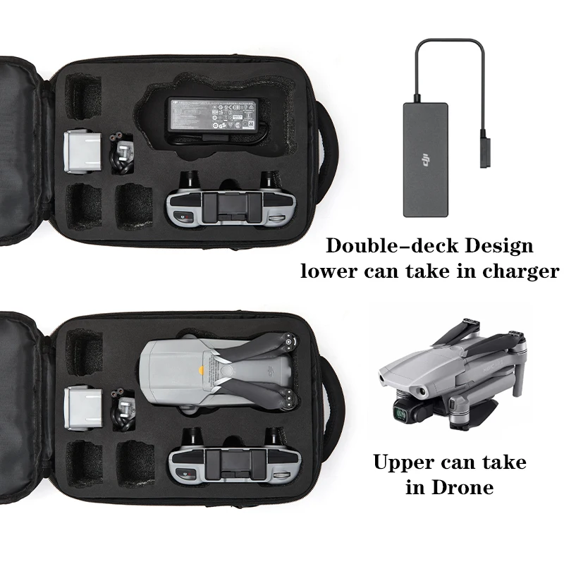 Ugrade High Capacity Mavic Air 2/2S Shockproof Shoulder Storage Bag Backpack Carry Case for DJI Mavic Air 2/2S Accessories black camera bag