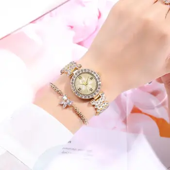 

Flower Diamond Women Fashion Watches Luxury Stainless Steel Gold Watch Elegant Ladies Wristwatches Qualities Woman Quartz Clock
