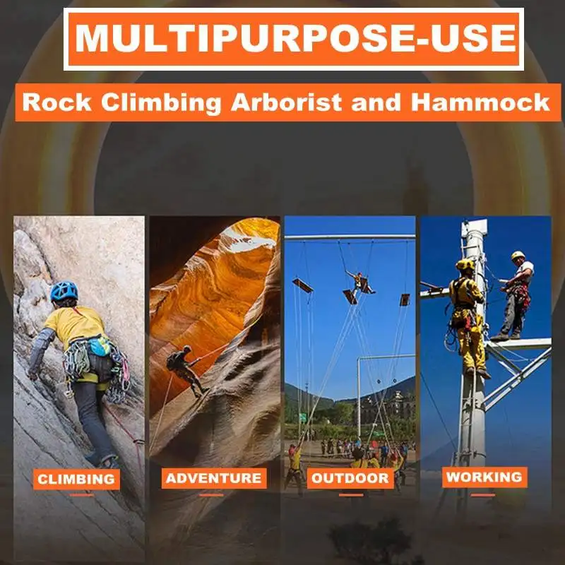 2Pc 22kN Aluminum Rappel Ring Bail-Out O Ring Hammock for Mountaineering Rappelling Rigging Rescue Tree Climbing Hammock Setting