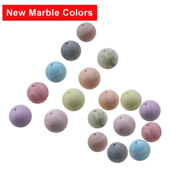 

100pcs/lot 12mm Silicone Loose Beads New Colors Safe Teether Round Baby Teething Beads DIY Chewable Colorful Teething For Infant