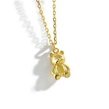 

Cute Cartoon Mini Bear Doll Necklace Women's Non-Mainstream Clavicle Necklace