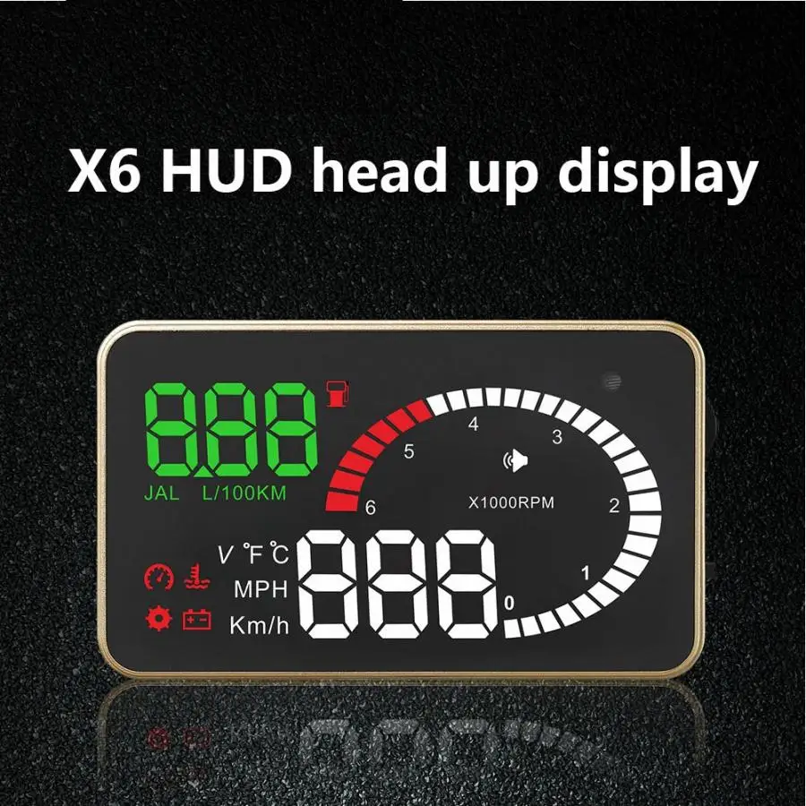 Автомобильная система X6 HUD ODB2 универсальный дисплей 3 5 дюйма спидометр