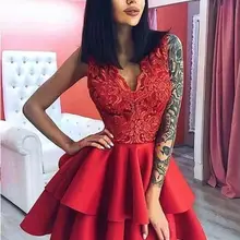 Африканские Красные Короткие платья для выпускного вечера маленькое черное платье арабское короткое платье для выпускного вечера милое 16 для коктейльной вечеринки Клубное платье для выпускного вечера