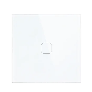 

EU standard Touch switch white crystal glass panel light switch Ac230v switch 1gang 1 way wall lamp touch switch