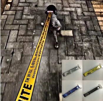 

OFF Fashion Pet White Lead Leash Collar For Dog Cat Nylon Walk INS Style Cool Outdoor Security Bulldog Training Small Medium