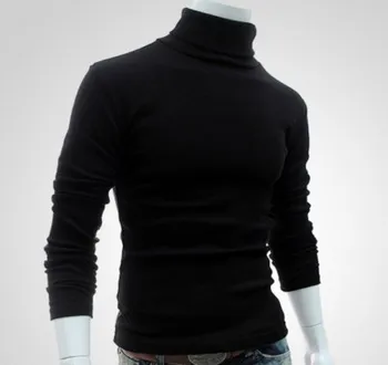 

Men Pullover Turtleneck Autumn Winter Men's Sweater Slim Fit Lightweight Long Sleeve Mens Casual Wool Knitted Pullover Homme