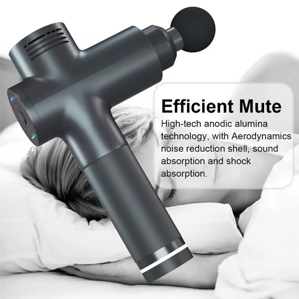 

New Muscle Massage Gun Sport Therapy Massager Body Relaxation Pain Relief Slimming Shaping Massager 4 Heads With Bag