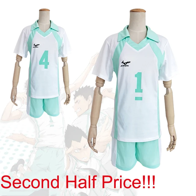 Haikyuu Fantasia de Cosplay Hinata Shoyo Anime Conjunto de shorts de  uniforme escolar feminino adulto Halloween, 4 - Nishinoya Yuu, Small 