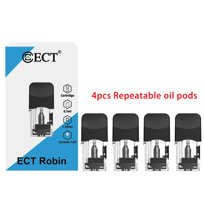 Комплект Kamry XJ Vape Pod, 250 мА/ч светодиодный модуль с индикатором мощности, ручка vaporizerl для Juul pod - Цвет: 4pcs-1.3ohm