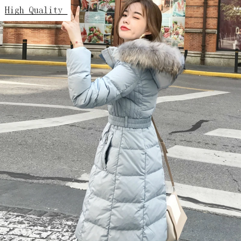 

Womens Down Coats with Real Fur Down Parka Winter Jacket Women Clothes 2020 Warm Outwear Jakcets Korean Long Coat LWL1285