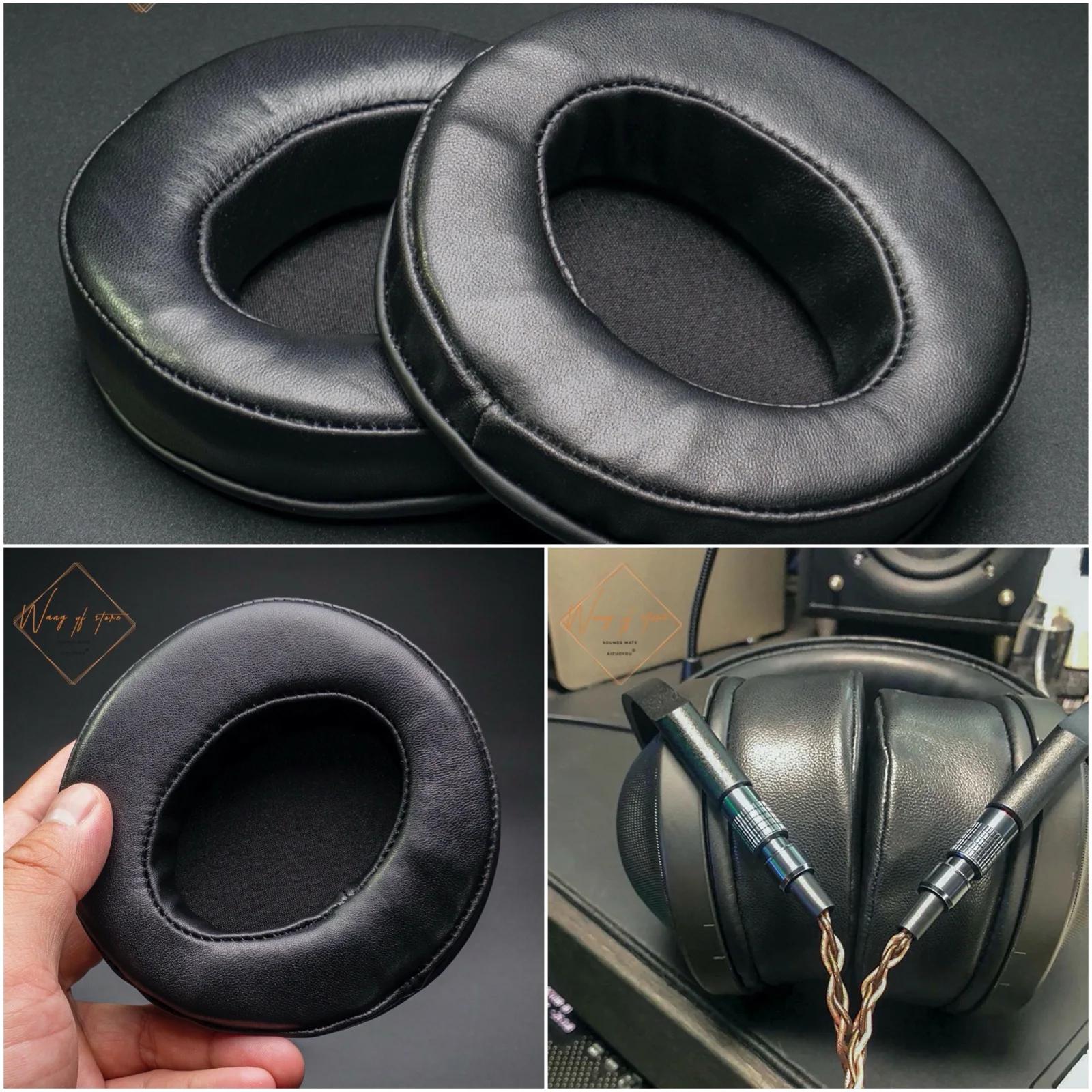 Cuscinetti Auricolari In Vera Pelle Cuscino Per Sony Mdr-Z7 Z7M2 Cuffie Mdr-Z1R Cuffie In Pelle Di Pecora Paraorecchie