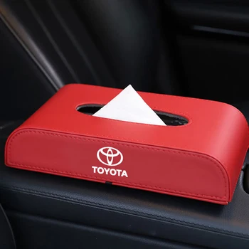 

1 pcs New Fashion Car Style PU Quality Tissue Box For Toyotas Corolla Yaris Rav4 Avensis Auris Camry C-hr 86 Prius accessories