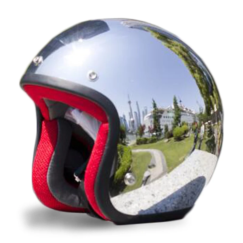 Nuovo marchio Vcoros vintage moto helme argento cromato specchio pittura  cascos capacete jet scooter open face retro caschi|scooter gps|helmet  headphonehelmet brands - AliExpress