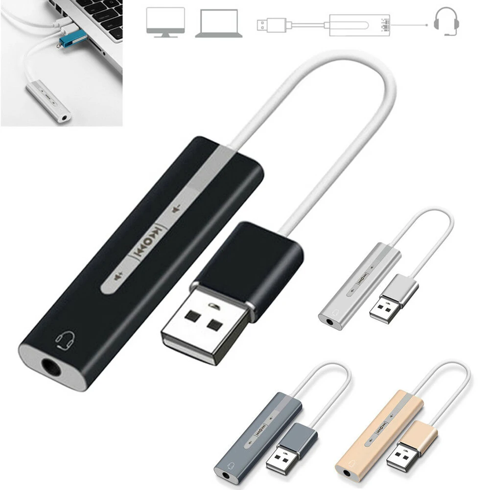 2 в 1 для ПК гарнитура адаптер говорящий USB на 3,5 мм разъем небольшой легкий песни изменение громкости управление внешняя звуковая карта