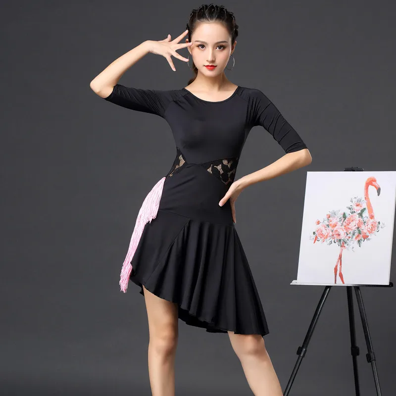 Latin Dance Dress Adult New Dance Practice Clothes Women Suit Sexy