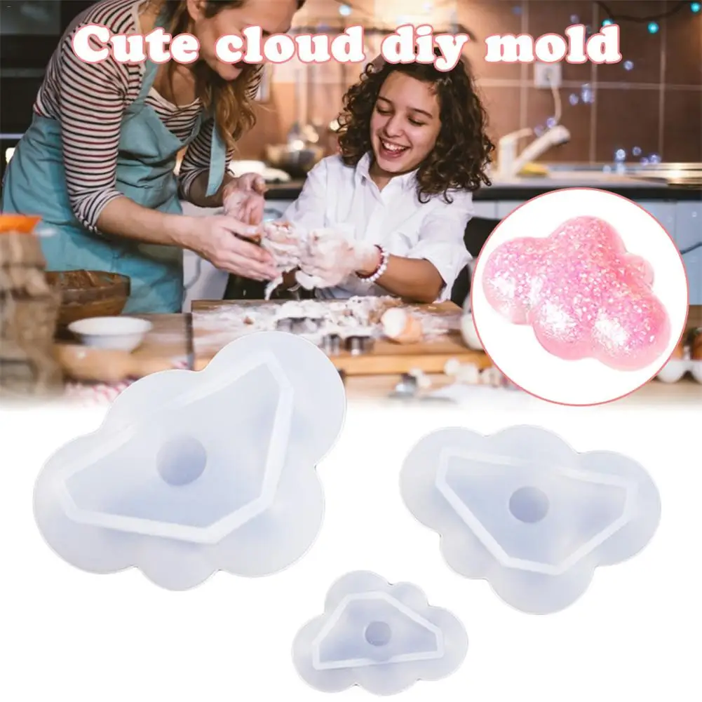 1 шт. 3D облако Форма Шоколадный силиконовые формы мусс Fondant(сахарная) кубика льда для пудинга, конфет мыло формы для свечей украшение торта, выпечки инструмент