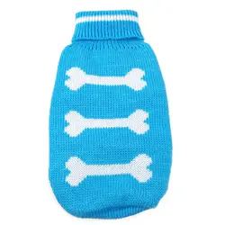 Зимняя одежда для собак, Рождественский лучший подарок, теплый свитер с изображением кости для домашних животных, вязаная одежда для собак