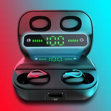 Q61 tws bluetooth 5.0 fones de ouvido sem fio led power display digital headphons esportes estéreo som auriculares bluetooth
