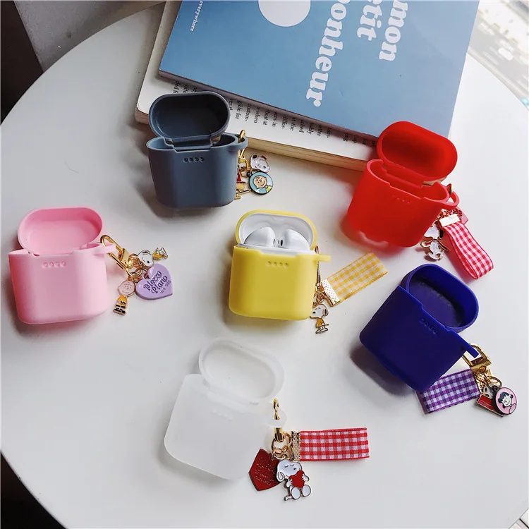 

Cute Silicone Cover Earphone Case For Huawei Honor FlyPods Fly Pods Pro Protective Cases For Freebuds 2 Pro Keyring