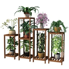 Airs крытый балкон твердой древесины зеленый Луо Цветок стойки гостиной мясистый цветочный горшок в китайском стиле для заземления деревянная рама сына