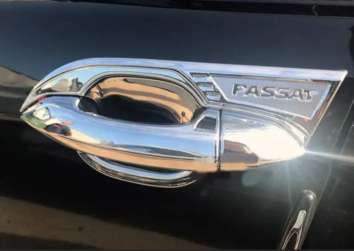 Дверная Чаша Дверная ручка Крышка подходит только для 1 Volkswagen 1-17 Passat модифицированный, ABs Материал кнопка наклейка блестки