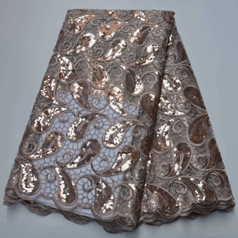 Wholesale African Dry Sequins Lace Nigerian Fabric High Quality With Embroidered Material For Party | Дом и сад