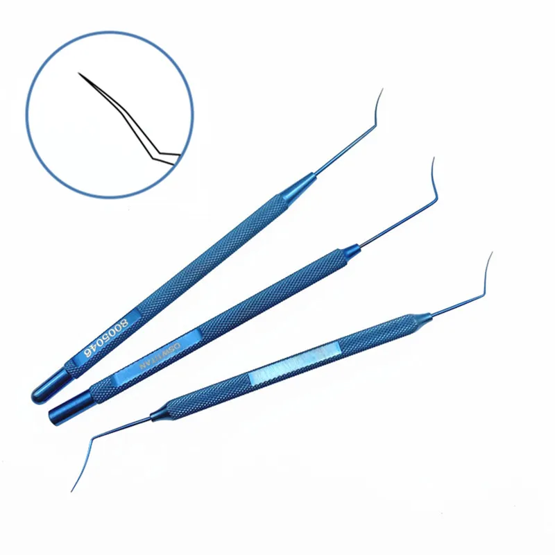 

Ophthalmic Hook Titanium Repositor Synechiae Spatula 0.7mm /0.5mm Ophthalmic Surgical Instrument