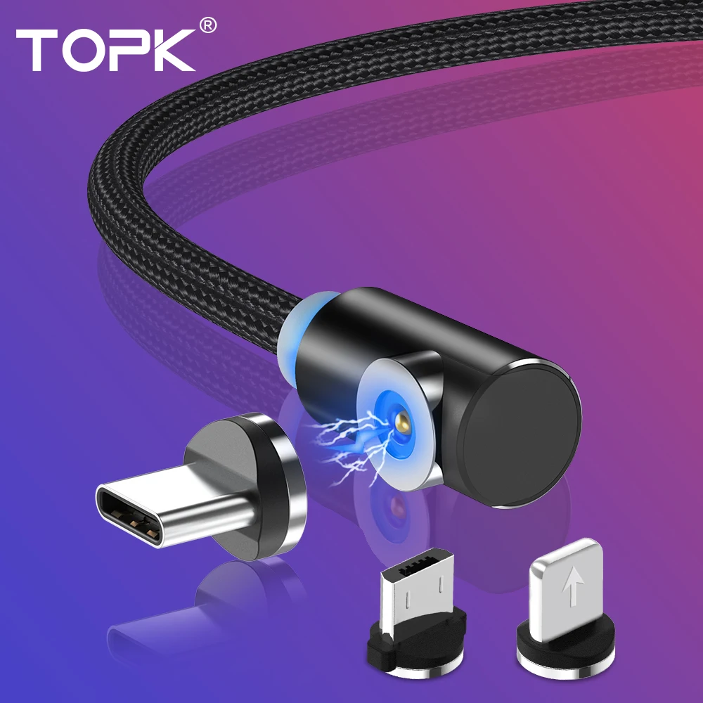 Магнитный кабель 3A быстрая зарядка USB C мобильный телефон кабели магнитный Micro Type