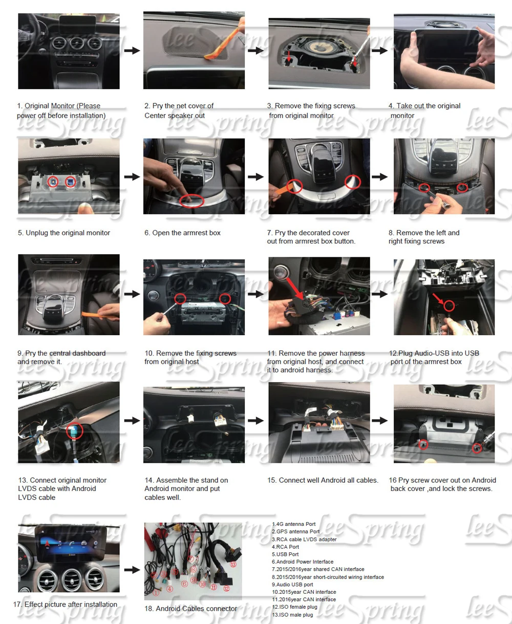 10,25 дюймовый автомобильный мультимедийный плеер для Mercedes Benz GLC X253 260L V-Class W639(NTG5.0) Автомобильный gps-навигатор Android 9,0