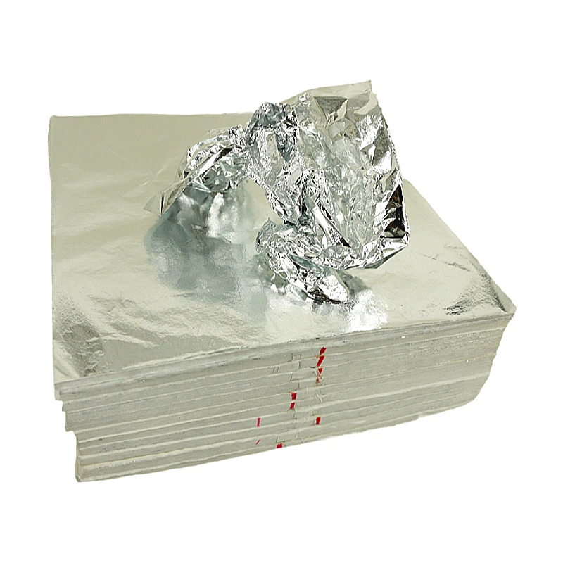 1000 Leaves Imitation Silver Leaf 140 x 140 mm 160 X 160 mm Aluminum