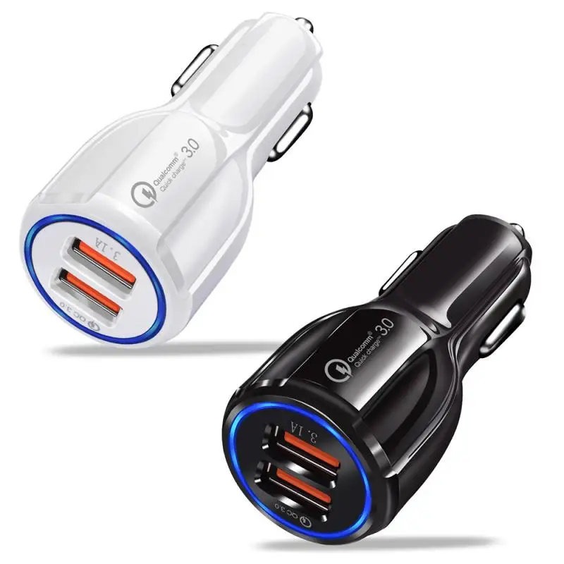 Автомобильное зарядное устройство с двумя Usb-портами и поддержкой быстрой