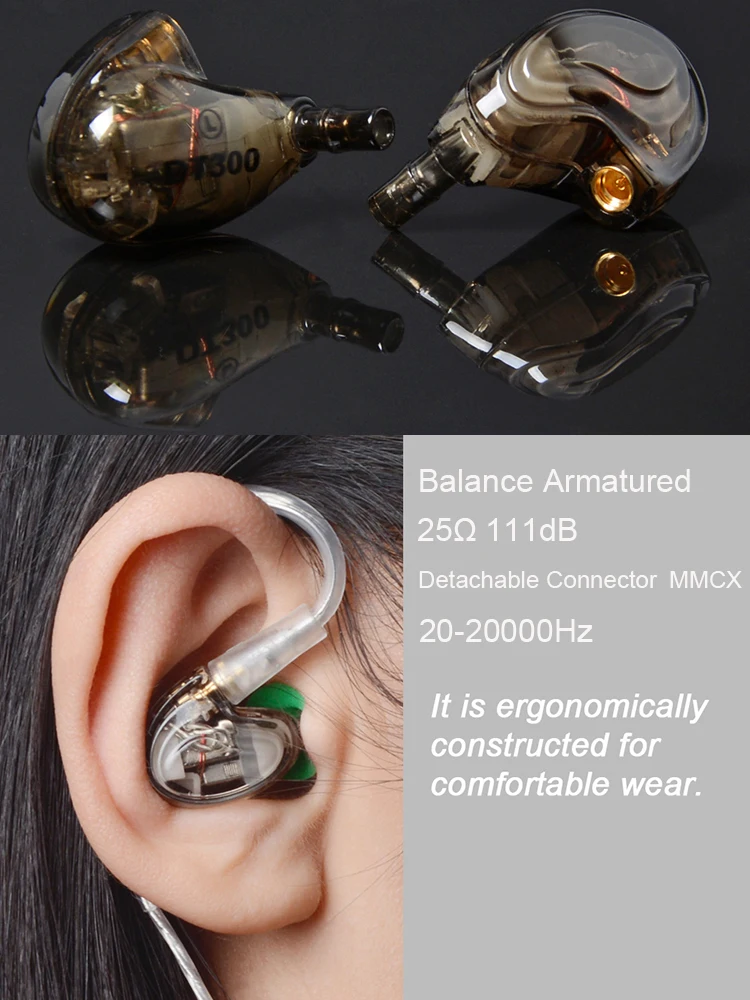 NICEHCK DT300 3BA лихорадка HIFI баланс Armatured 3 Sound Magic вкладыши Наушники бесшумные со съемным кабель MMCX для меломана