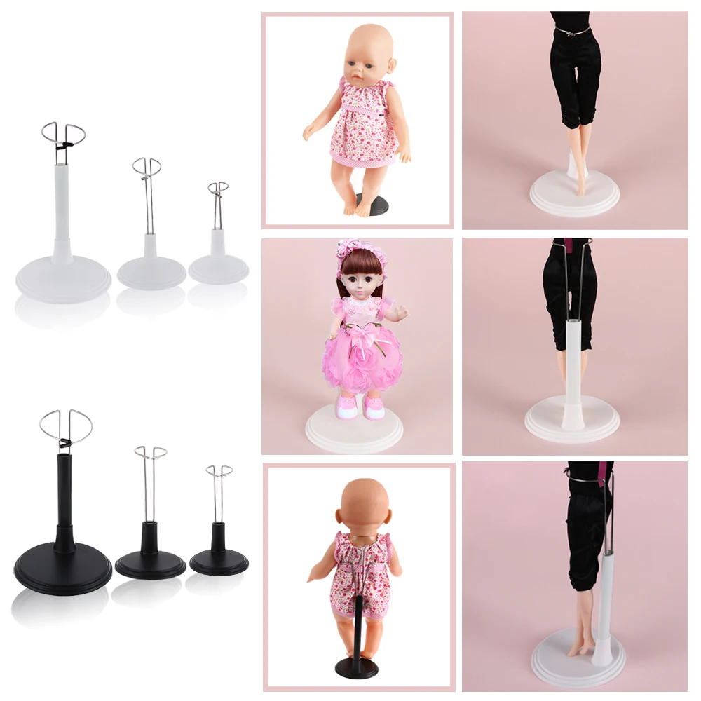 Cute Adjustable Metal White/Black Doll Dummy Puppet Wrist Stand Holder Bracket Support Dollhouse Accessory Toy Display Kid Gift