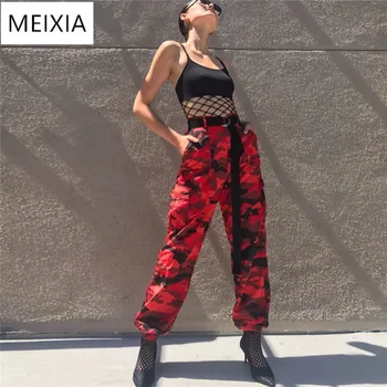 

2020 2019 women's cool Pants Army Game CF/CS Cosplay Women's new camouflage Cargo Pants denim harem casual pants Female