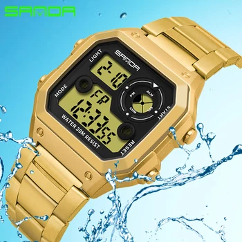 

SANDA Men Sport Digital Watches G style Chronograph Waterproof Watch Stainless Business Watches Male Clock Relogio Masculino