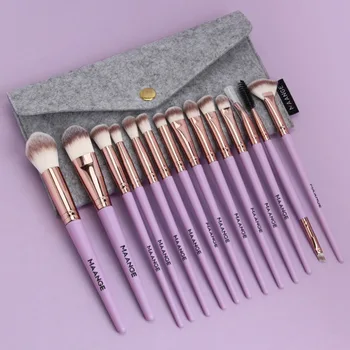 

Professional 14 pcs Makeup brushes set with Bag Foundation Powder Eyeshadow Make up brush1