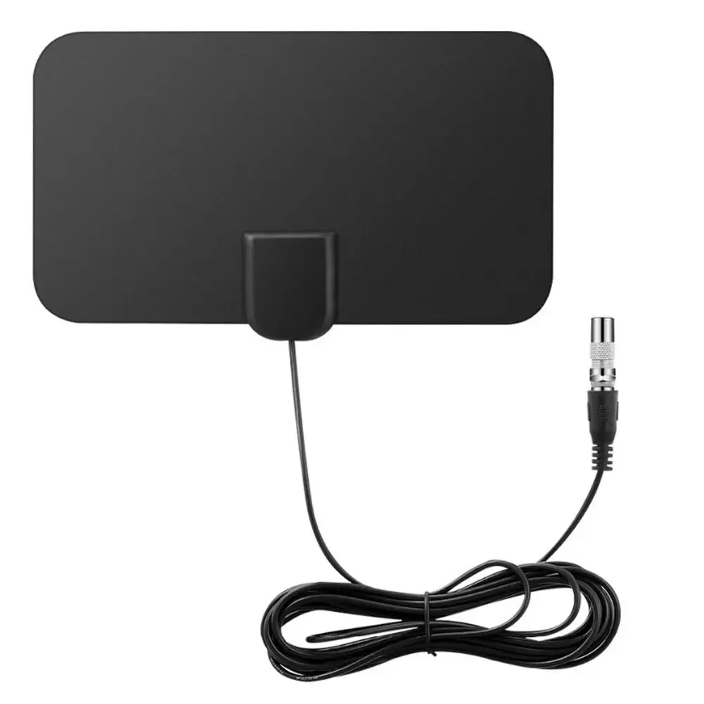 TV Antenna 80-130 Miles Range Digital Antenna for HDTV 16.5 Ft Longer Coaxial Cable HD Antenna Support 4K 1080P White VHF UHF Freeview Channels Antenna with Amplifier Signal Booster 