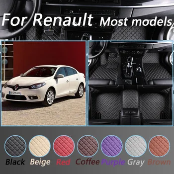 

Custom Car Floor Mats For Talisman Captur Megane Espace Renault Leather Interior Accessories