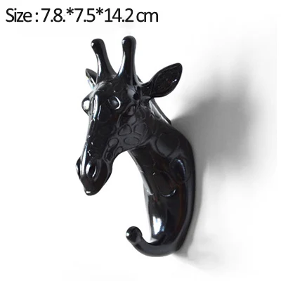 Black-giraffe Креативный настенный крючок, аксессуары для украшения дома, американский подвесной крючок, держатель, настенный домашний крючок, декоративные крючки - Цвет: Black-giraffe