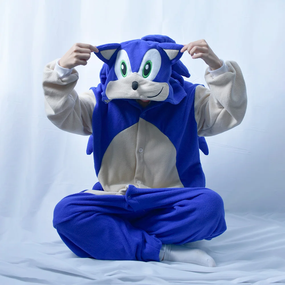Animal Hedgehog Onesie Kigurumis For Men Adult Unisex Pajama Winter Long Sleeve Suit Cute Loose Style Party Outfit