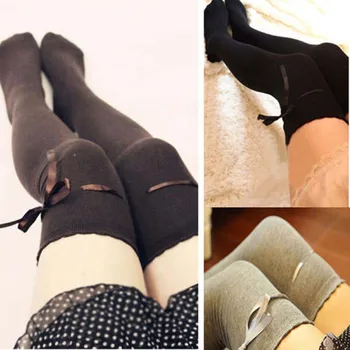 

Women's Girls Over The Knee Thigh High Stockings Knee Loop