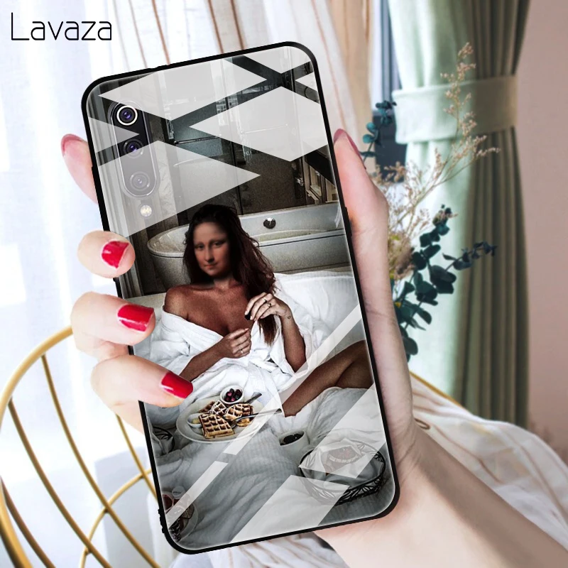 Чехол из закаленного стекла с рисунком Мона Лиза для Xiaomi 8 Lite 9 F1 A1 5X A2 6X