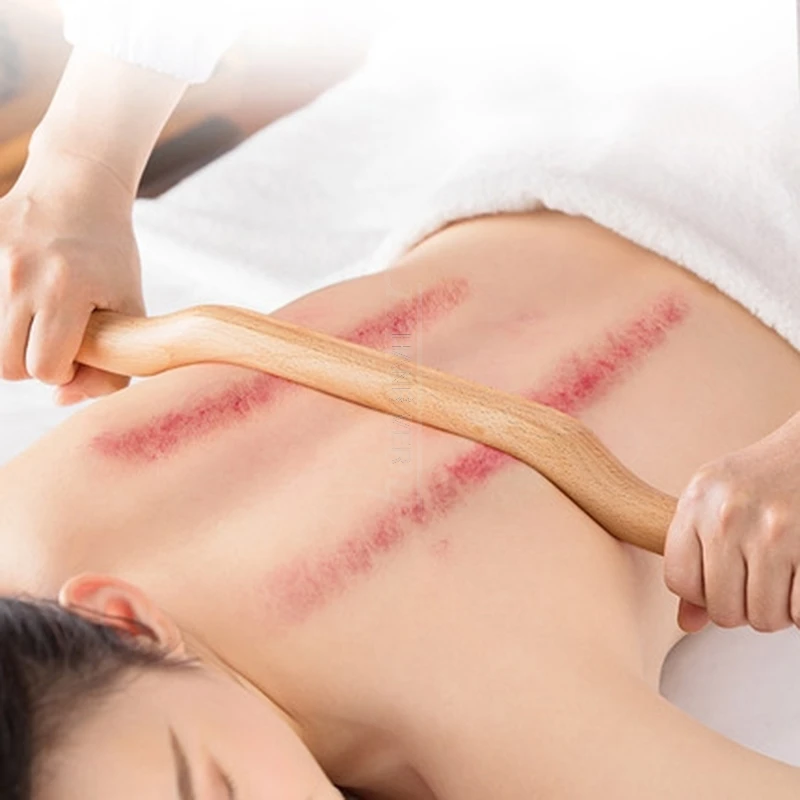 1 Set 4 Pcs Guasha Scraping Stick for Back Shoulder Neck Waist Leg Massage Tools Made From Natural Wood Fast Large Area Gua Sha
