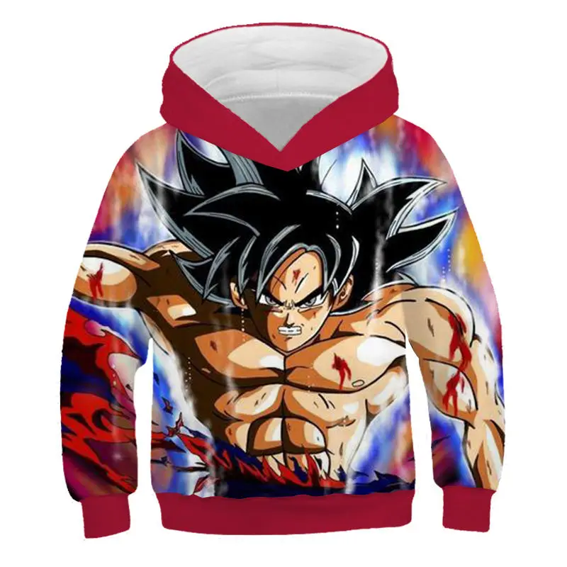 Супер Аниме толстовки Dragon Ball Z Son Goku детские толстовки с 3D принтом Harajuku детские толстовки с длинными рукавами для мальчиков и девочек - Цвет: NT-510