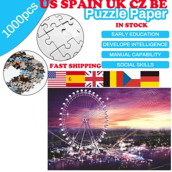 

US Spain UK CZ BE Fast Shipping Puzzle Paper 1000 Pieces Puzzle Kids Adult Landscape Educational Toy Non-toxic Puzzle Jigsaw