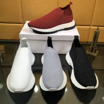 

Mesh Sneakers Men White Wedges Weave Thick Bottom Breathable Slip-on Genuine Leather 2020 New Luxury Brand Sneakers Men Shoes