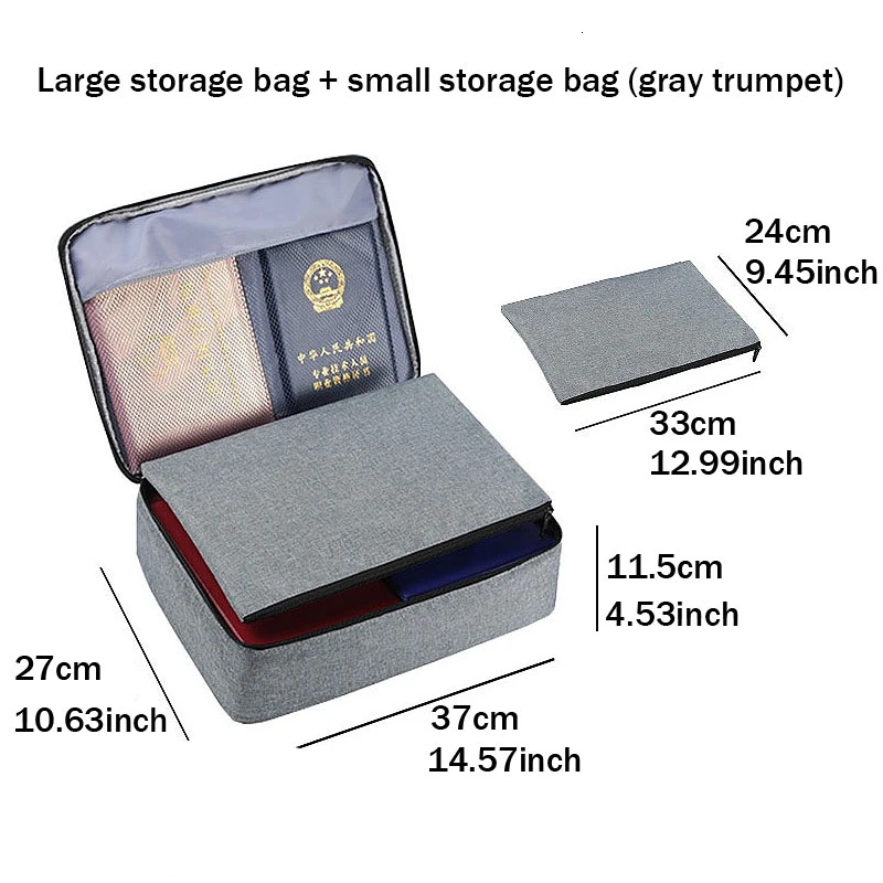 M Waterproof Cationic Travel Bag Multi-layer Documents Organizer Handbag Outdoor Portable Large Capacity Zipper Storage Bag - Цвет: M